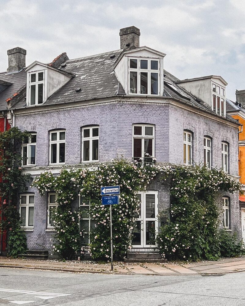 An ivy-clad corner house on Krusemyntegade