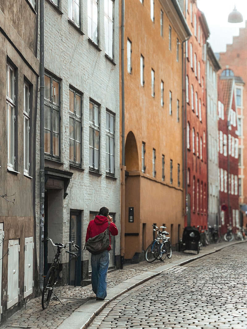 Pastel façades and bicycles on Magstræde