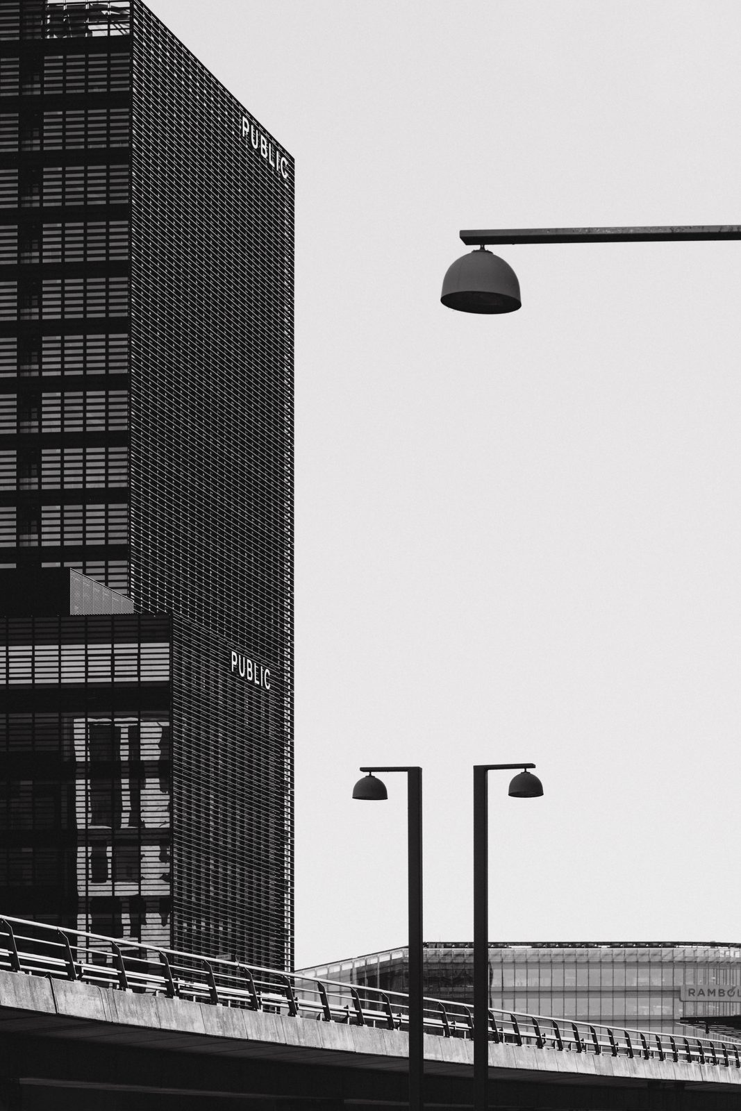 Modern architecture in black and white, Copenhagen, Denmark